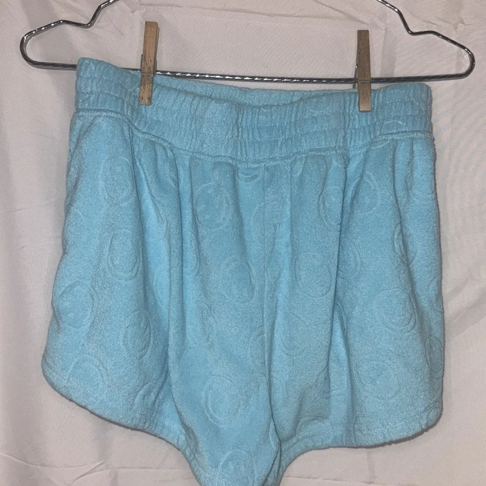Aerie Offline Burst A Move Terry Cloth Smile Shorts in Bright Blue - Size XS - Picture 5 of 6